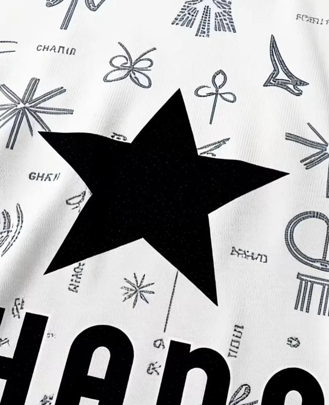 Ghana national team star patterned jersey, authentic Ghana fan equipment, comfortable casual wear, suitable for training and matches, football uniform, jersey shirt, sports uniform World Cup