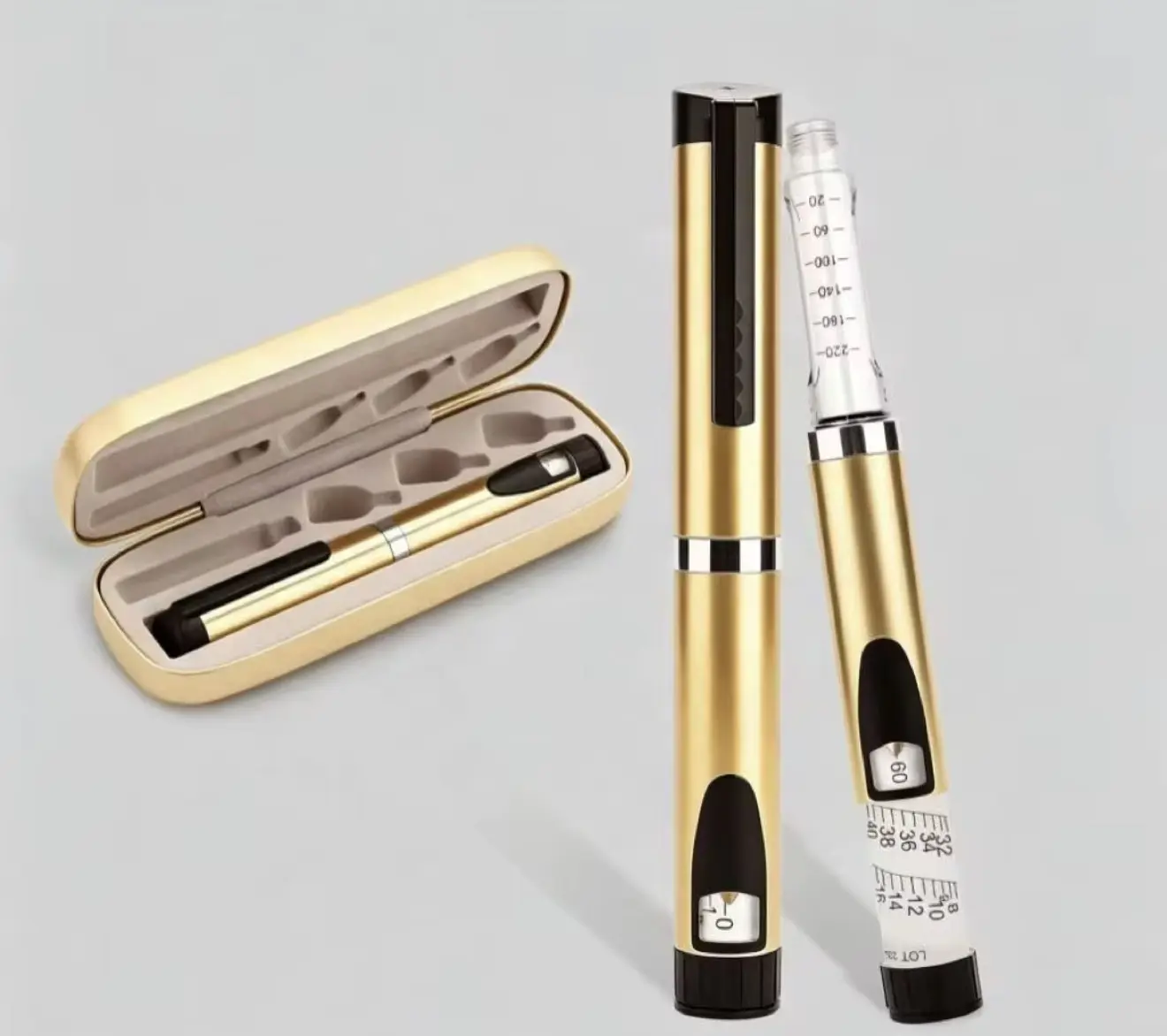 Reusable Insulin Pen Injector V2 with Box Metal Body 60IU