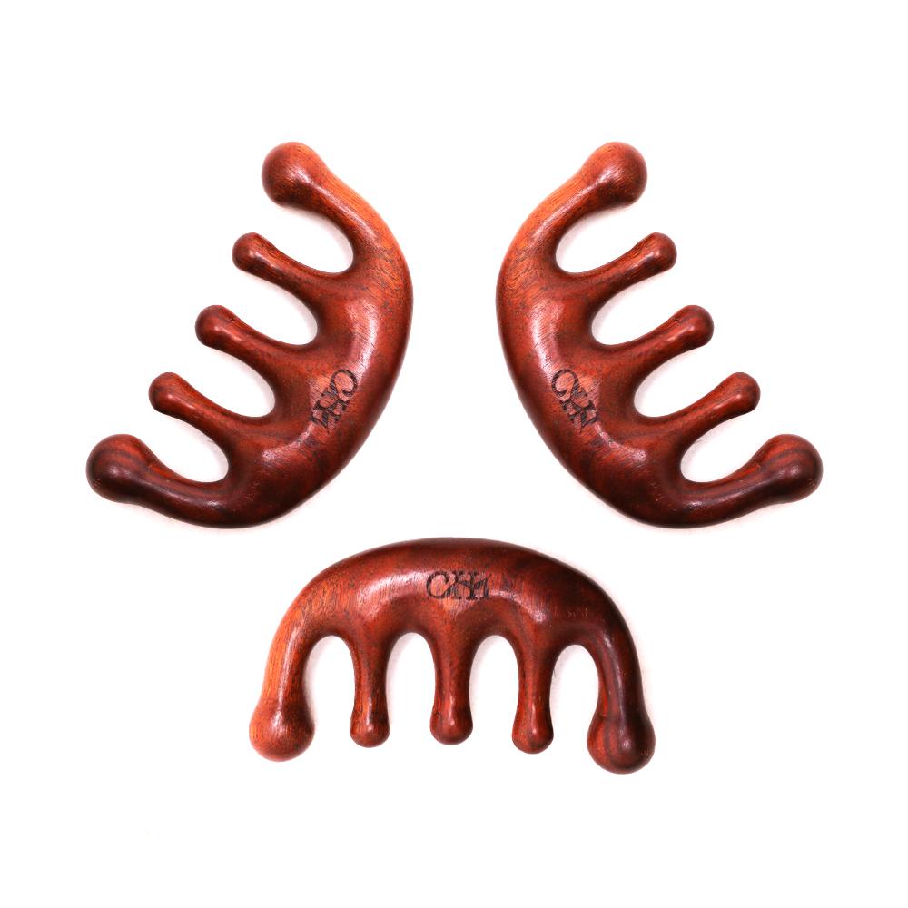 【Not For Sale】1 PCS Premium Red Sandalwood Smooth Scalp Massaging Comb - Handcrafted Wooden Hair Comb for Gentle Stress Relief, Body Care & Hair Health - Natural Therapy Tool