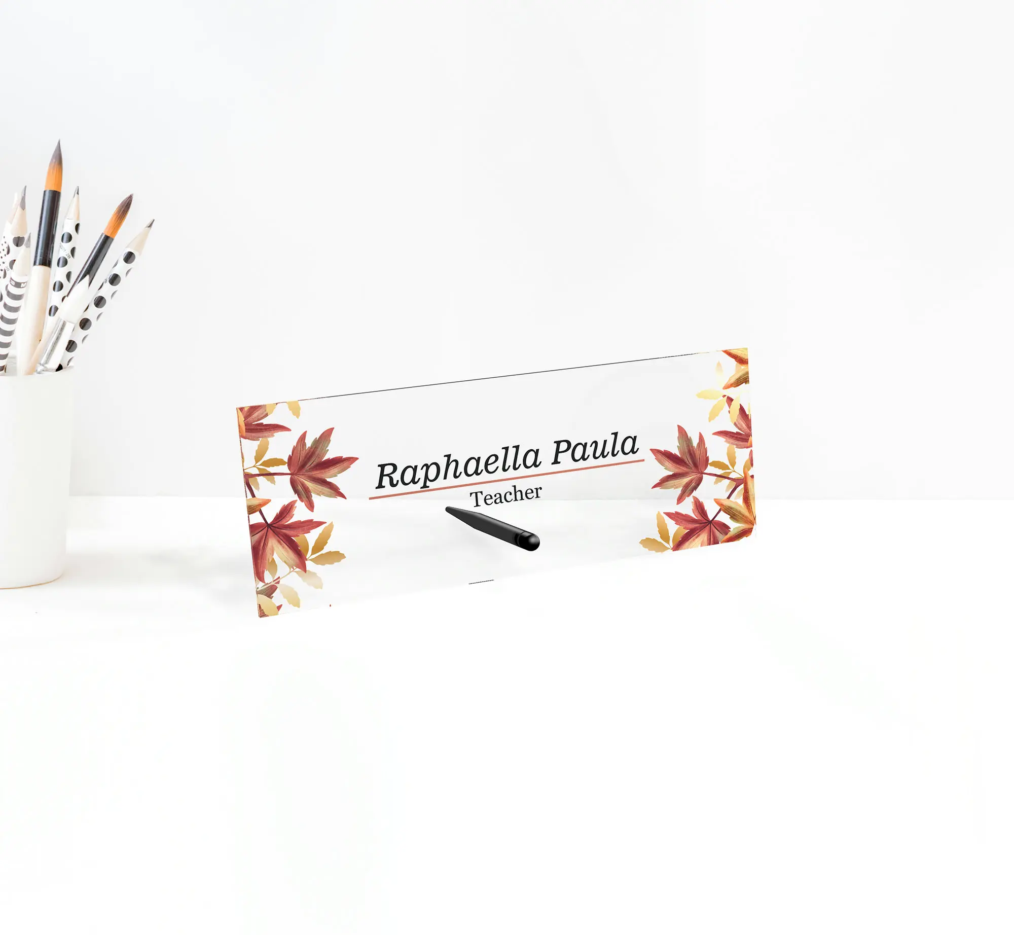 Personalized Desk Name Plate | Aluminum Holder | Custom Engraved | Replacement Name Plate | Home Office | Desk Plaque | Funny Gift