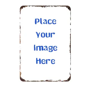 Metal Wall Art Sign - Personalized Text/Logo/Photo - Vintage Rustic Iron Plaque 8"x12" (20x30cm) - Heavy-Duty Customizable Name/Message for Home, Office, Cafe, Bar - Easy Mounting Holes for /Outdoor Decoration custom beer poster