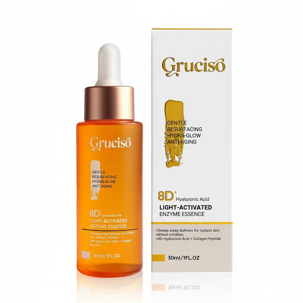 Gruciso Enzyme Serum for Brightening, Exfoliating Moisturizing, Soothes Redness And Swelling for All Skin Types