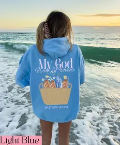 Matthew 14 Trendy Christian Hoodie for Women Bible Verse Hoodie Aesthetic Faith Based Boho Hooded Swesatshirt