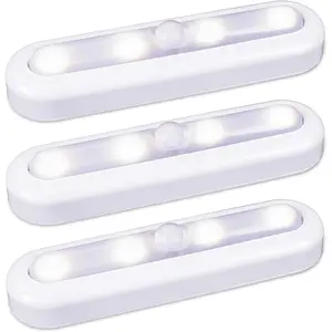 3 Pack 7" Dimmable Push Tap Lights, Stick on LED Touch Lights AAA  Operated for Kitchen, Closet, Under Cabinet, 3 Color Modes