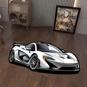 Creative McLaren Car Pattern Carpet, Non-slip Soft Floor Mat, Decorative Area Rug, Modern Indoor Rug for Home Living Room Bedroom, Room Decor