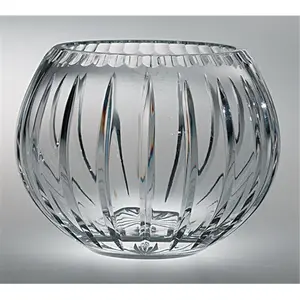 212 MAIN 6 in. Hand-Cut Crystal Glass Bowl, European Traditional Rose-Shape Kitchenware & Tableware for Dining Decor