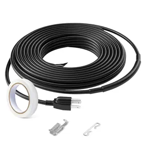 【DealsForYouDays】VEVOR Self-Regulating Pipe Heating Cable,  , 12FT 5W/FT Heat Tape for Pipes, Roof Snow Melting De-icing, Gutter and Pipe Freeze Protection