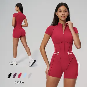 NVWA Women's High-Stretch Zipper Jumpsuit - Skin-Friendly Breathable Slim-Fitting Fabric, Glute-Lifting Midsection-Sculpting Overalls, Women's Clothes Outfits Gym Clothes, Ideal for Yoga, Mother's Day Gifts