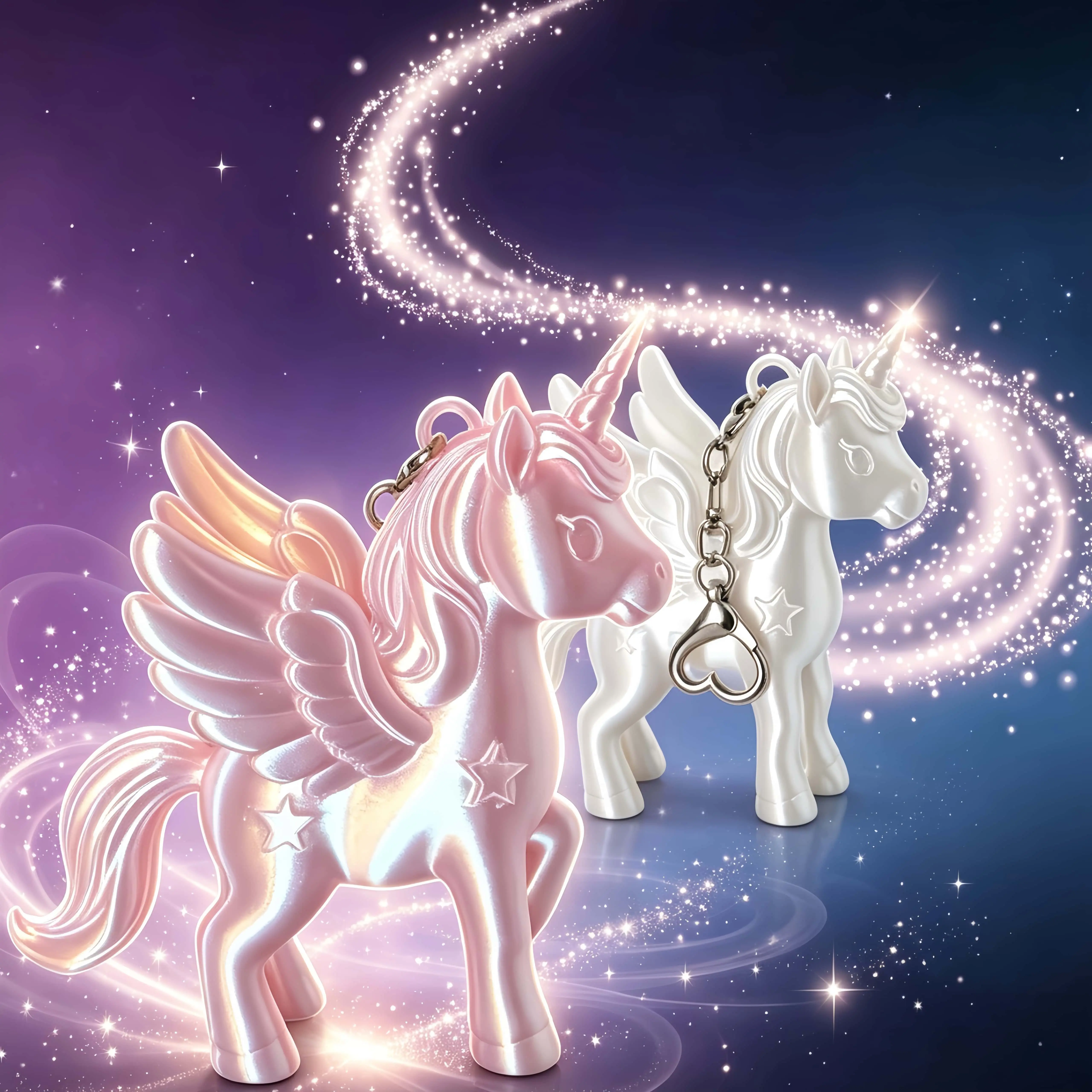 3D Printed Unicorn Keychain, An Exquisite Gift Perfect For Friends, Mothers And Kids Whimsical Bag Charm, Car Ornament Pendant-MM