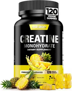 Creatine Monohydrate Gummies 5000mg with L-Taurine, B12, Magnesium & Potassium - 0 Sugar Vegan Pre-Workout Supplement for Energy, Muscle & Recovery Support - High Potency Complex for Men & Women