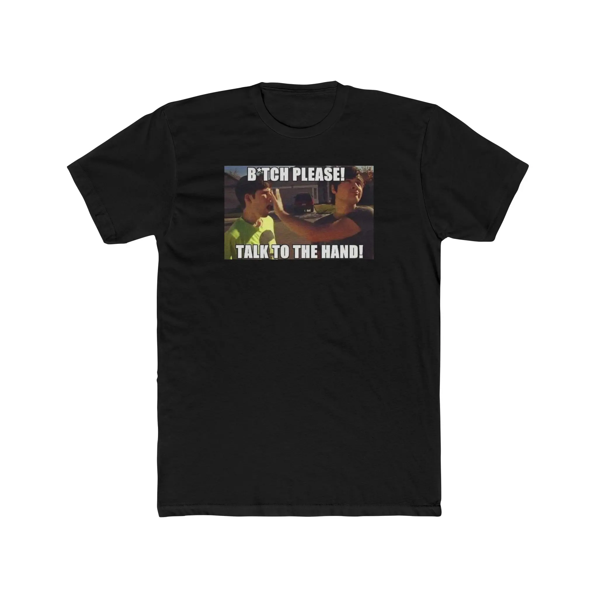 Talk To The Hand meme Tee | Photo Text Graphic T-Shirt Smosh Funny y2k Swag Alternate Emo 2000s
