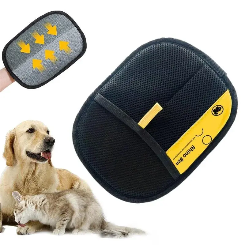 Reusable Pet Hair Removal Grooming Gloves, Static-Free Dual-Sided Beauty Gloves, Carpet Pet Fur Remover, Lint Rollers, Fur Removal Tool, Effective and Convenient