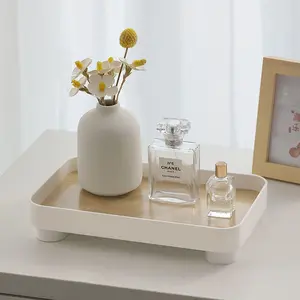 Wooden Desktop Storage Tray Perfume Aromatherapy Dressing Table Cosmetics Storage Box Multi-Function Porch Clutter Key Storage Organiser