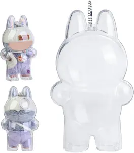 Protective case for labubu,Dust Cover Figure Display Bag,Display Box for labubucase, Protective Cover for Clear Bag Keychain for labu~ Dolls