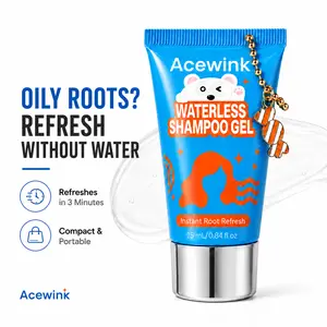 Acewink Waterless Shampoo Gel - Haircare Essential, Instantly Fresh Shampoo, No-Water-Needed Root Refresh, Travel Hair Care Product Lightweight Cleansing camping gear 4th of july accessories