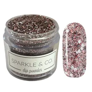 Sparkle & Co dp. 182 Mad for Metallics Mini Dip Powder For Nails - 1 Jar Lasts 5-7 Manis