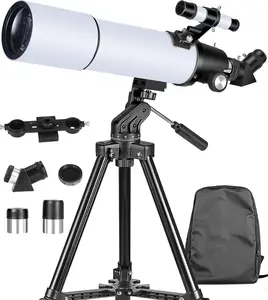 Telescope for Adults High , 80mm Aperture 600mm Telescopes for Adults Astronomy, Travel Telescopio for Beginners with AZ Mount, Backpack, Phone Adapter, Moon Filter