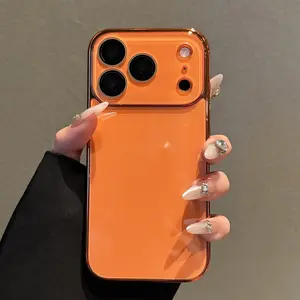 Electroplated TPU Protective Case for iPhone 17/16/15/14/13/12 Pro Max, Shockproof Anti-Fall Design, Original Color Finish, Full Camera Lens Protection – Father’s Day Gift Idea