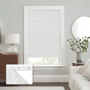 Cordless No Drill No Tools Roman Shades for Indoor Windows Blackout Fabric Blinds UV Protection Privacy Thermal Insulation Easy to Install