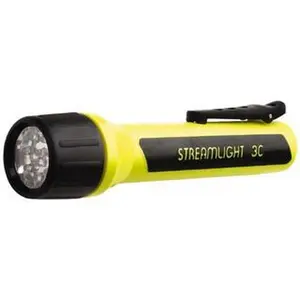 Streamlight White LED Flashlight Bulb - 85 Lumens, for Industrial & Tactical Flashlights, Black & Yellow Plastic Body, 3 C Alkaline Batteries Not Included (Model 33202)
