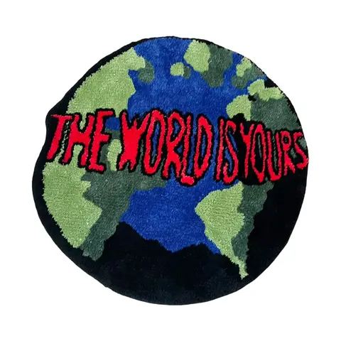 LAKEA Earth Round Mat Bathroom Mat Anti-Slip Soft Cushion Pad Bedside Carpet Rug Floor Bedroom Doormat Aesthetic Home Room Decor Bath Mat For Tub Soft Absorbent Mat
