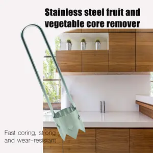 2 Pcs Fruit and Vegetable Corer Tool, Red BellPepper Seed Corer, Stainless Steel Fruite CorerUniversal Core Remover with ErgonomicHandle, for Vegetables Fruit Corer KitchenGadget