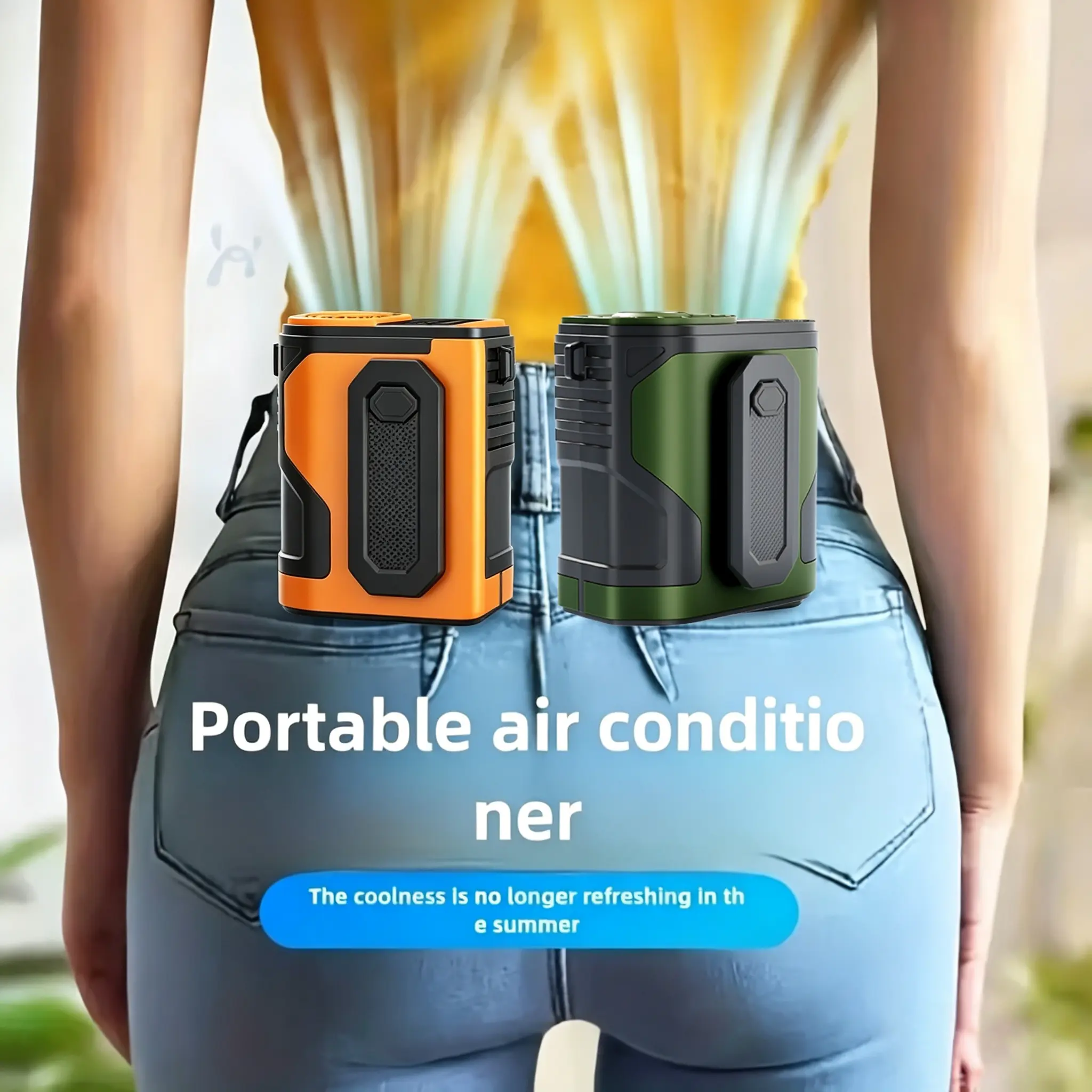 2026 Model Portable High-Speed ​ ​     Waist Fan - Neck-Hanging & Desktop Use |       Powerful Airflow |       3-Speed ​ ​     Adjustment |       Large-Capacity 3200mAh Battery |       Digital Display |       Ideal for Outdoor Work, Camping, Fishing, and