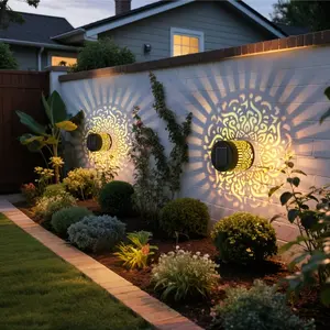 Solar Outdoor Garden Light, Ip44 Waterproof, Home Garden Stair Deck Lamp, Hallway Wall Lamp, Halloween Christmas Birthday Party Decorations