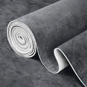 Suede Headliner Fabric, 96" L×60" W Dark Grey Car Headliner Material, Tela para Tapizar Techo de Auto, Faux Suede Wrap Car Interior with Foam Backing, Auto Roof Replacement Material for Truck