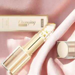 3pcs Gold Foil Color Changing Nourishing Lipstick, Moisturizing Hydrating Glass Lips, Smooth Non-Greasy Lip Balm, Essential Beauty Care