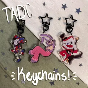 The Amazing Digital Circus keychains! Jax, Pomni, Caine
