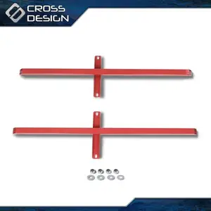 CROSSDESIGN Fits 1979-2004 Ford Mustang Red Gauge Subframe Control Arm Sub Frames Connectors