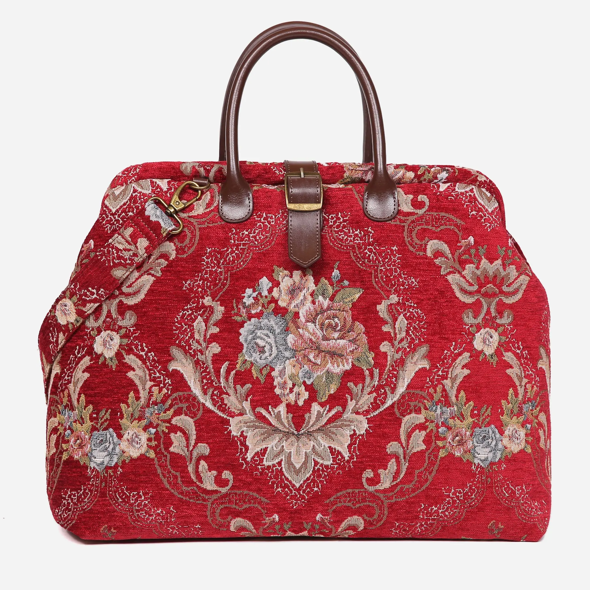 Floral Red Mary Poppins Weekender