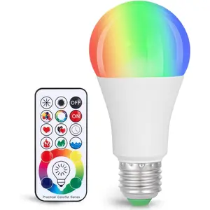 LED Color Changing Light Bulb, 900LM Dimmable E26 10W RGBW, Mood Light Bulb with Timing Remote, 120 Colors Screw Base Lights for Home Decor, Bedroom, Stage, Party