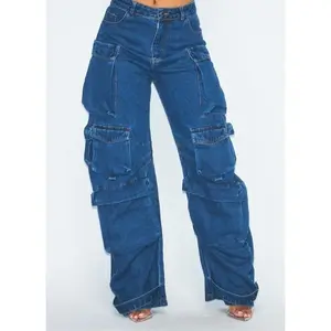 OVERSIZED CARGO WIDE-LEG JEANS