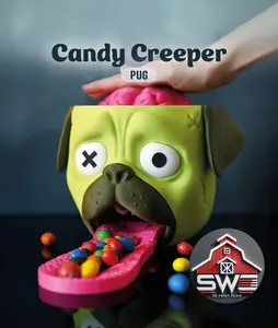 Candy Creeper Pug – Brain-Powered Candy Dispenser