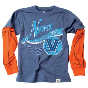 Villanova Wildcats Youth Bball Sleeve 2 in 1 Tee