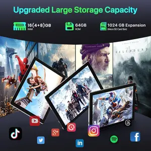 2026 Android 15 Tablet with Gemini AI,16GB+1TB Expand, 10.1 inch Tablet,Octa-core CPU, Dual Camera, WiFi6, 6000mAh,Widevine L1,Split Screen,Family & Work,mothers day birthday gift mom her (Gray) Smartphone Wireless Toddler Rear Portable Picture Device Kid