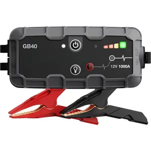 Boost Plus GB40 1000A UltraSafe Car Battery Jump Starter, 12V Jump Starter Battery Pack, Battery Booster, Jump Box, Portable Charger and Jumper Cables for 6.0L Gasoline and 3.0L Diesel Engines