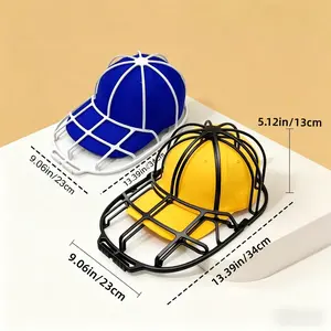 Hat Washer Cage with Adjustable Shaper, White 1 Pack, Cap Cleaner & Protector for Washing Machine & Dishwasher