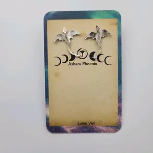 Lunar Veil Dragon Earrings Studs - Bold Transformation Courage Ignited Dragon Energy Handcrafted Limited Edition Jewelry