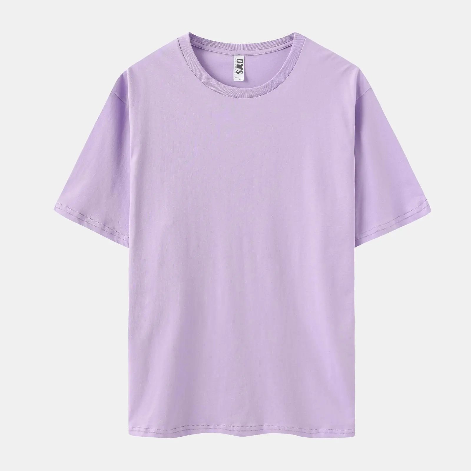 Women's Simple Solid Violet Fitted Short-Sleeve Crew Neck Soft T-Shirt Top - Everyday Wear, Valentine's Day Essential, Shortsleeve, Casual, Elegant, Style, Fashion Apparel, Valentines Day, Machine Wash, Cotton, Plain, All Seasons, Christmas, Basic, Round