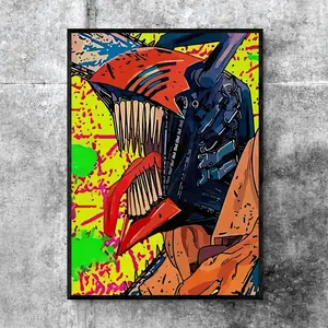Chainsaw Man Poster, Chainsaw Man Anime Manga Wall Art, Japanese Vintage Wall Decor, Anime Lover Gift, Art Collector love