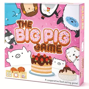 The Big Pig Board Game A Cooperative, Cute Animal, and Family Board and Card Game for Party Game Night, Food Munching