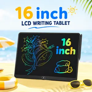 16 in Large Display LCD Writing Tablet for Kids - Digital Drawing Pad with Stylus, Erasable Screen, Ideal Birthday, Christmas Gift (Pink)