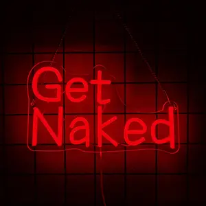 Get Naked Neon Sign Letters  Powered Neon Lights Vibrant Touch for Room Home Bar Art Wall Decor Party Decoration Window Living Room Decor Christmas Gift