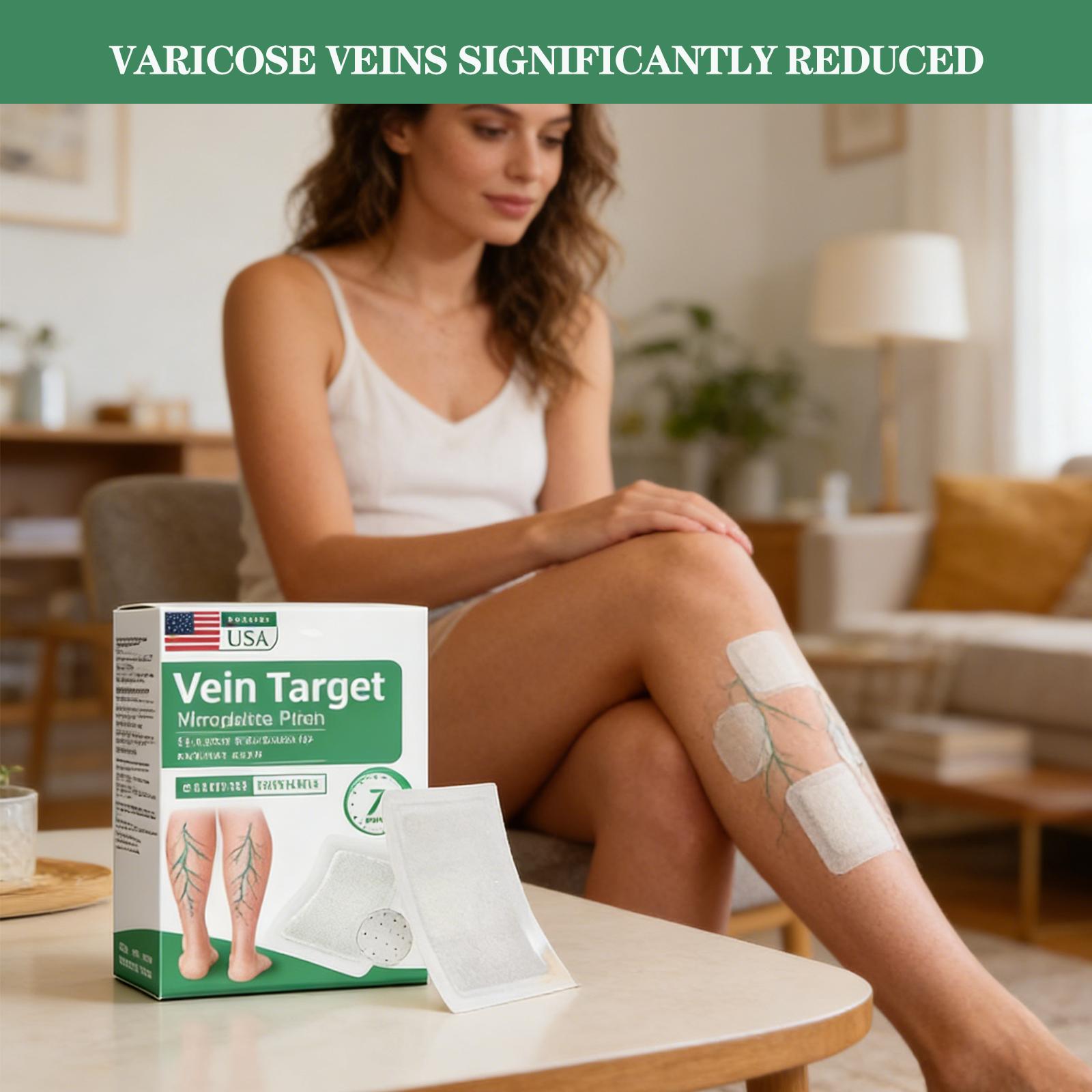 Kriglix Varicose Vein Microdarts Patch relieve and repair varicose vein symptoms- Made in USA, 4 Patches