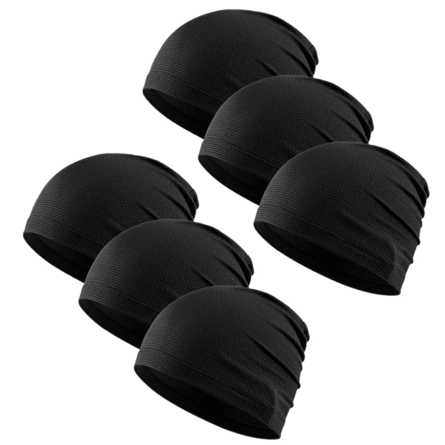 Men's Black Cooling Skull Cap (3pcs), Honeycomb Mesh Lightweight Quick-Dry Moisture-Wicking Under Helmet Liner, Outdoor Home Improvement Building Supplies for Construction Hard Hat & Cycling