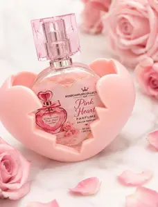 Rose Charles Premium Women Pink Heart Perfume Eau de Parfum – Luxury Long-Lasting Fine Fragrance Spray with Elegant Florals, Sweet Fruit Accords & Warm Warmth (Elite Scent Mist)