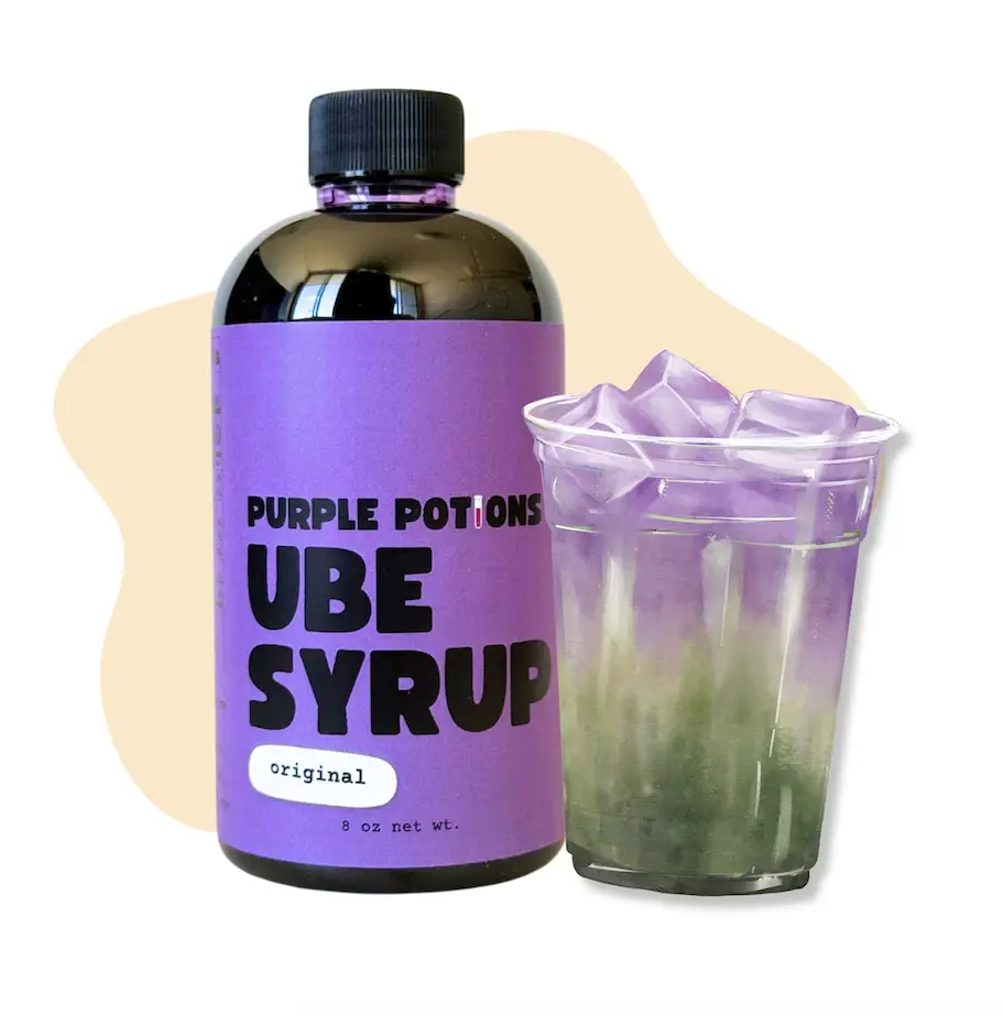 Ube Syrup for Making Ube Lattes - Original Ube Flavor Beverage Add to Milk, Matcha, Coffee Natural Sweet coffee syrup matcha syrup